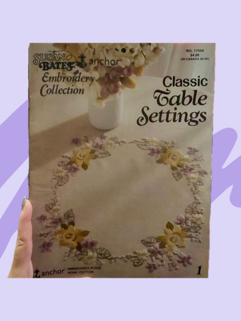 Susan Bates Anchor Embroidery Collection Classic Table Settings Booklet 17554